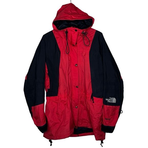 VTG 90’s The North Face Gore-Tex Mountain Guide Red Jacket Parka Womens L - Picture 1 of 4